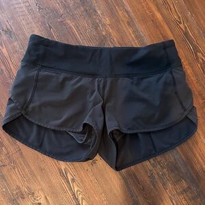 Black Women's Lululemon “Speed Up” Athletic Shorts